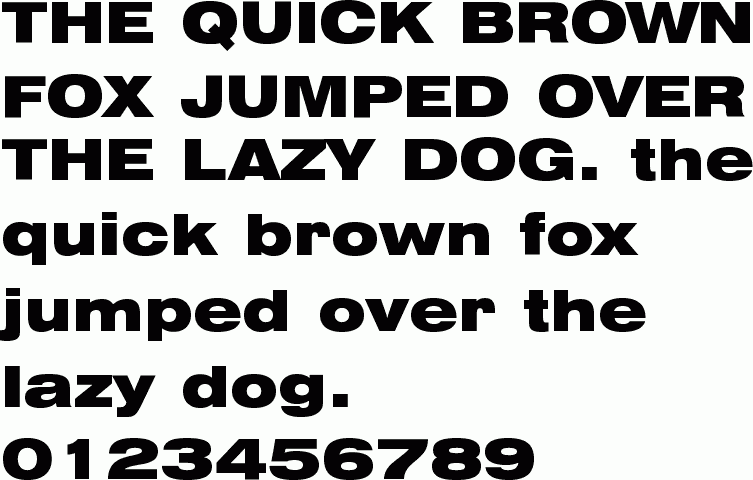 See the Swiss 721 Black Extended BT free font download characters