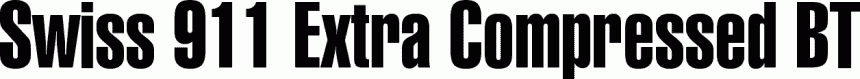 Preview Swiss 911 Extra Compressed BT free font