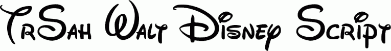 Preview TrSah Walt Disney Script free font