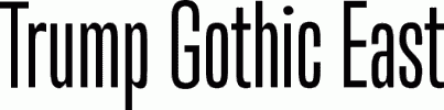 Preview Trump Gothic East free font