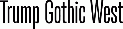 Preview Trump Gothic West free font