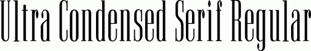 Preview Ultra Condensed Serif Regular free font