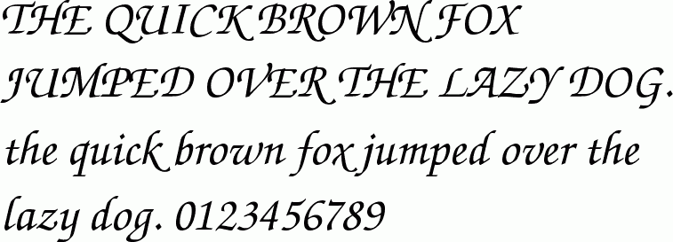 See the URW Chancery L Medium Italic free font download characters