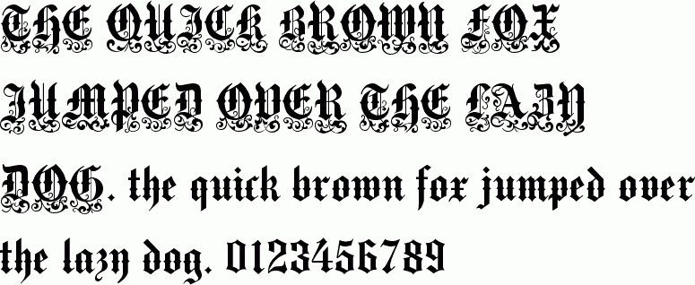 See the Victorian Text free font download characters