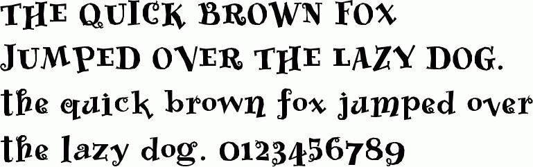 See the Whimsy ICG Heavy free font download characters