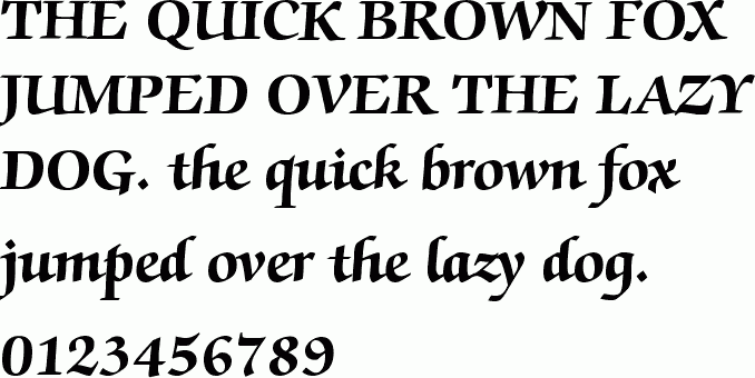 See the Zapf Chancery Bold BT free font download characters