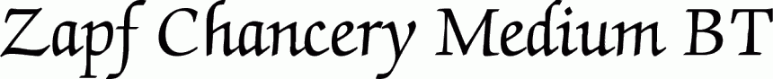 Preview Zapf Chancery Medium BT free font