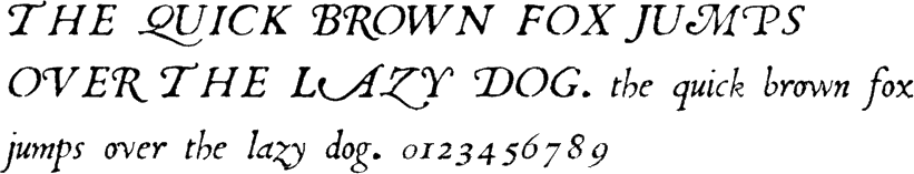 See the 1776 Independence Italic characters