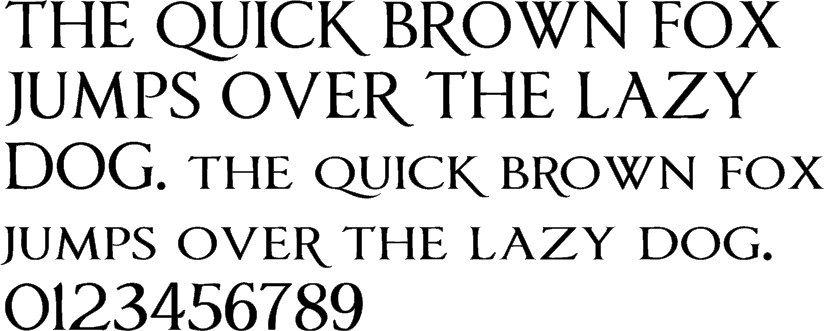 See the Anavio Small Capitals Bold characters