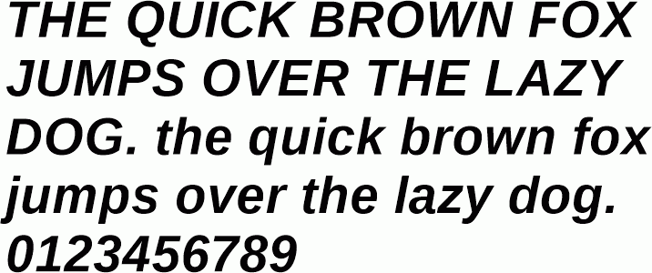 See the Ascender Sans WGL Bold Italic characters