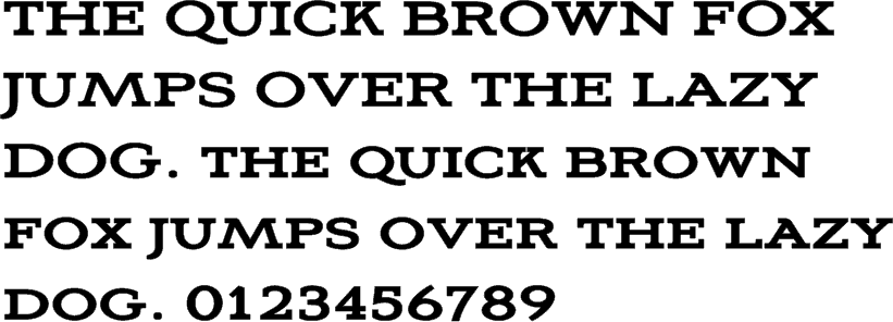 See the Aviano Slab Bold characters