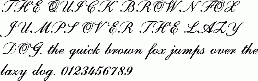 See the Calligri Bold Italic characters