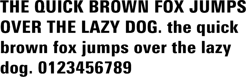 See the Linotype Univers 820 Condensed Black characters