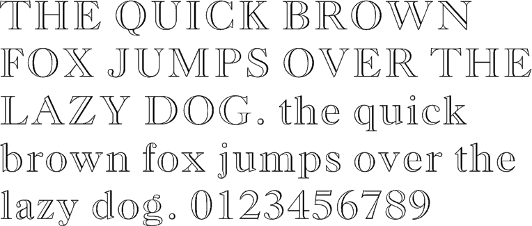 See the Monotype Old Style Bold Outline characters