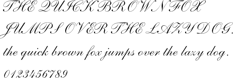 See the Shelley Script Cyrillic Regular characters