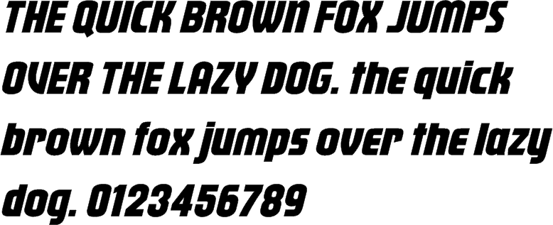 See the Venus Envy S factor Black Italic characters
