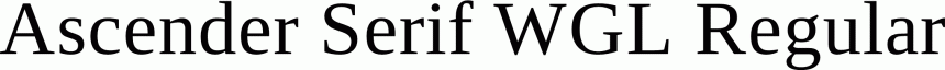 Preview Ascender Serif WGL Regular font