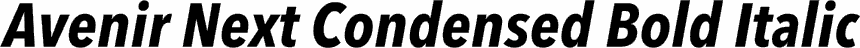 Preview Avenir Next Condensed Bold Italic font