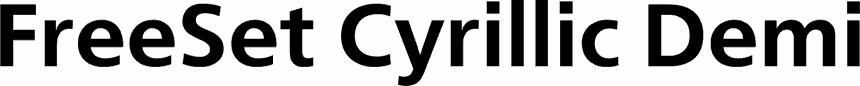 Preview FreeSet Cyrillic Demi font