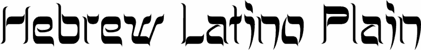 Preview Hebrew Latino Plain font