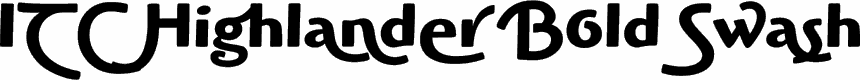 Preview ITC Highlander Bold Swash font