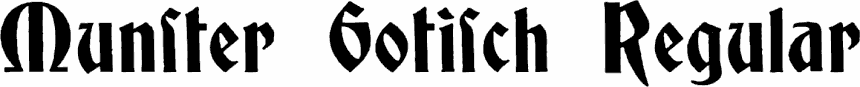 Preview Munster Gotisch Regular font