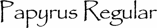 Preview Papyrus Regular font
