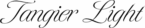 Preview Tangier Light font